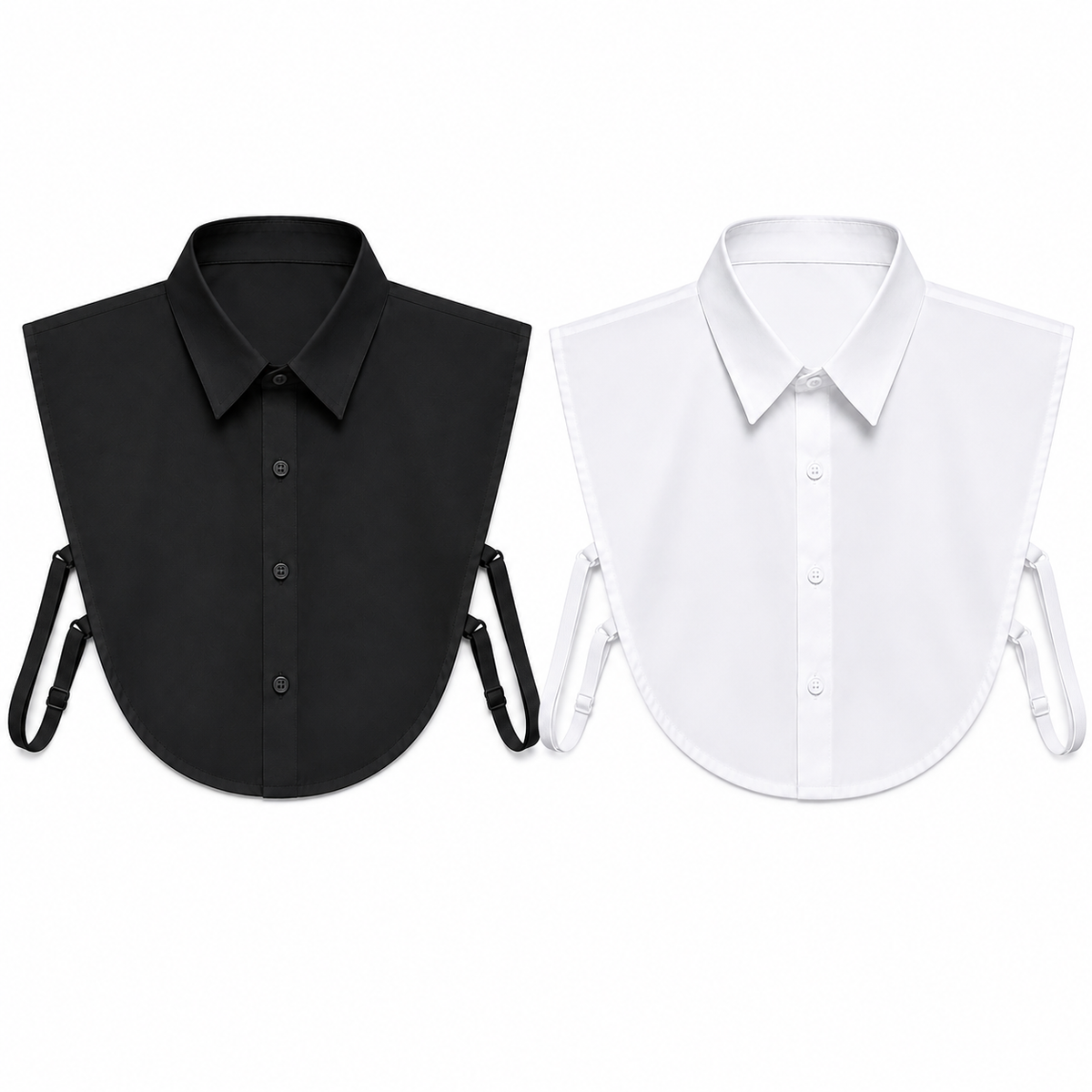 HAYZO False Collar Combo Pack – Black & White Detachable Shirt Collar for Women