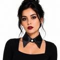 HAYZO black satin detachable shirt collar for women